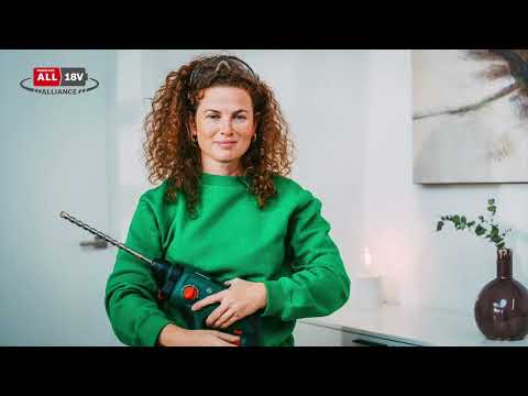 Bosch akumuliatoriaus ir kroviklio rinkinys 18V (2Ah;2A) video