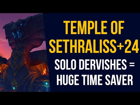 Temple of Sethraliss Mythic+24 ★ Solo Dervishes = HUGE Time Saved ★ Prot Warrior 8.3 POV