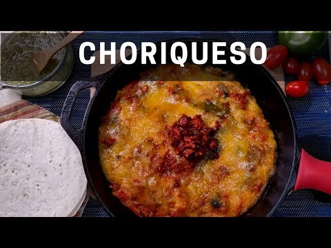Receta de choriqueso - Choriqueso con chile poblano y 4 quesos