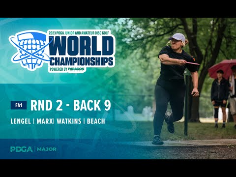 2023 PDGA Amateur and Jr Worlds | FA1 R2B9 Feature Card | Lengel, Marx, Watkins, Beach