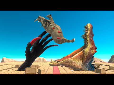 Fighting On Blacks Scourge & Spinosaurus - Animal Revolt Battle Simulator