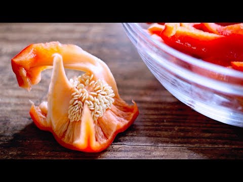 How to cut a bell pepper - tips for cutting peppers...