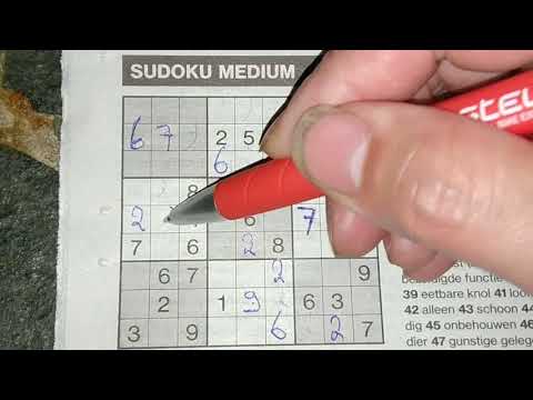 Watch and learn from your instructor, Medium Sudoku puzzle (with a PDF file) 10-03-2019