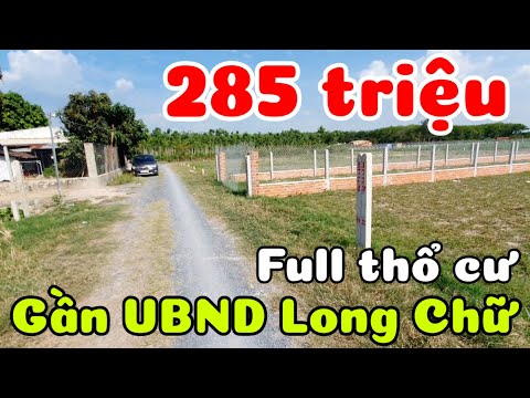 Bán 2 lô đất 285 triệu 100% thổ cư gần UBND trường học Long Chữ Tây Ninh cách Tỉnh Lộ 786 400m