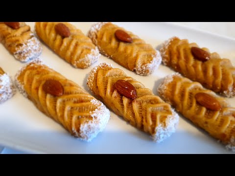 Algerian Sweets made of almonds حلوة اللوز المعسلة😋توالم لسهراتكم العائلية😋