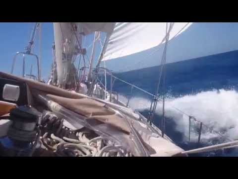 Oyster 55 powering upwind in Sardinia