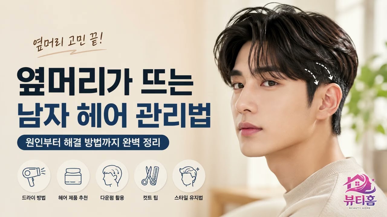 옆머리가 뜨는 남자 헤어 관리법