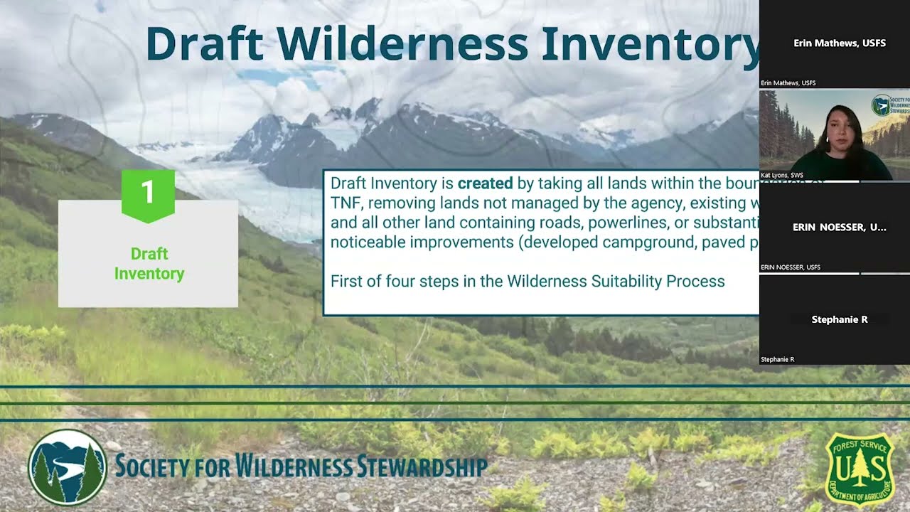 Tongass Plan Revision Webinar - Wilderness Inventory _July 11_2024