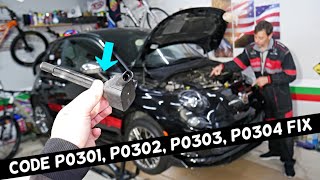 FIAT 500 CODE P0301 P0302 P0303 P0304 IGNITION COIL CHECK ENGINE LIGHT ON