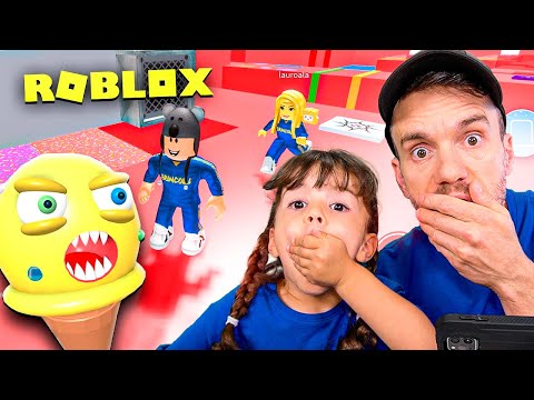 FUGA DA SORVETERIA DO ROBLOX COM LAURA - Família Brancoala Games