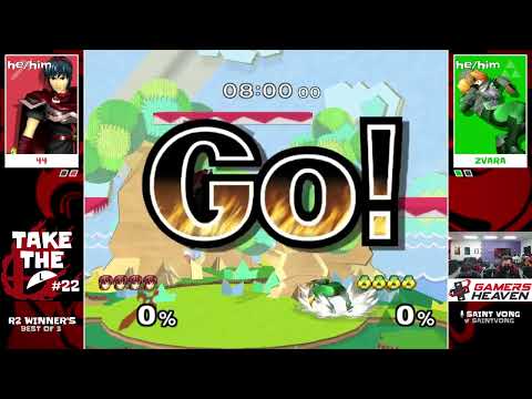 44 (Marth) vs Zvara (Sheik) - Take The L #22 Melee Singles  - WR2