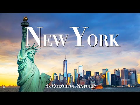 FLYING OVER NEW YORK (4K UHD) - Scenic Relaxation Film With Inspiring Music | Colorful Nature