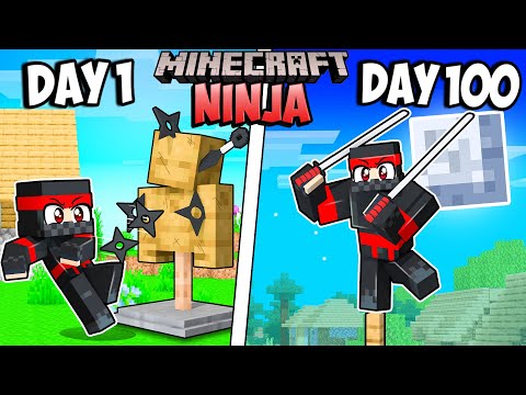 I Survived 100 Days as a NINJA in Minecraft