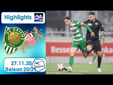 Highlights: SC Kriens vs FC Stade - Lausanne - Ouchy (27.11.2020)