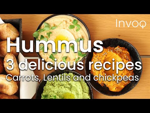 Hummus Recipes: Classic, Red Lentil & Carrot | #InvoqChef's special: Easy & Healthy