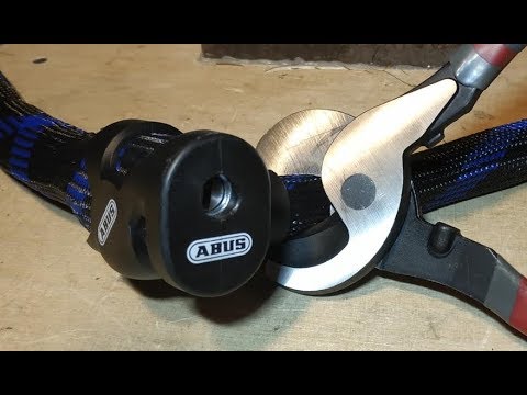 Abus Ivera 7200 bicycle lock - force attack - braid, armor, cable and scissors...