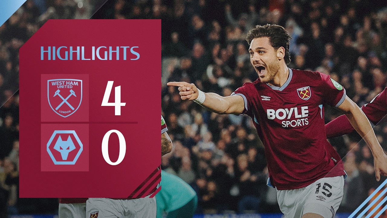 Crucial Win with Two Braces! 🔥 | West Ham 4-0 Wolves | Premier League Highlights