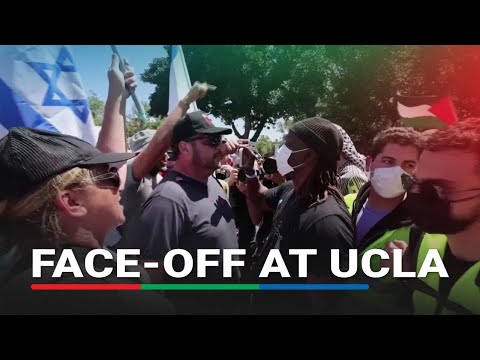 Pro-Palestinian protesters at UCLA tussle with Israel supporters