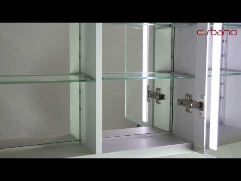 Зеркальный шкаф Esbano ES-2408, 100x70 см, с LED подсветкой 4