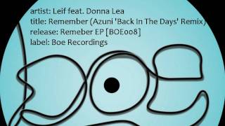 Leif feat. Donna Lea - Remember (Azuni 'Back In The Days' Remix)