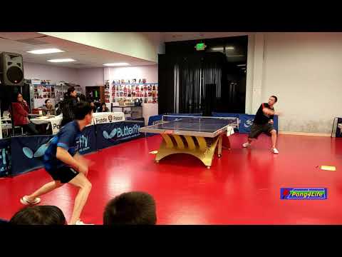2019 Dream TT Open SE Quarter Final: Sean (2547, black) vs Liu Dong (2148) at Swan Ping Pong