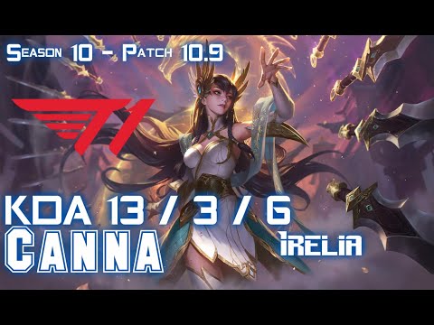 T1 Canna IRELIA vs LUCIAN Top - Patch 10.9 KR Ranked