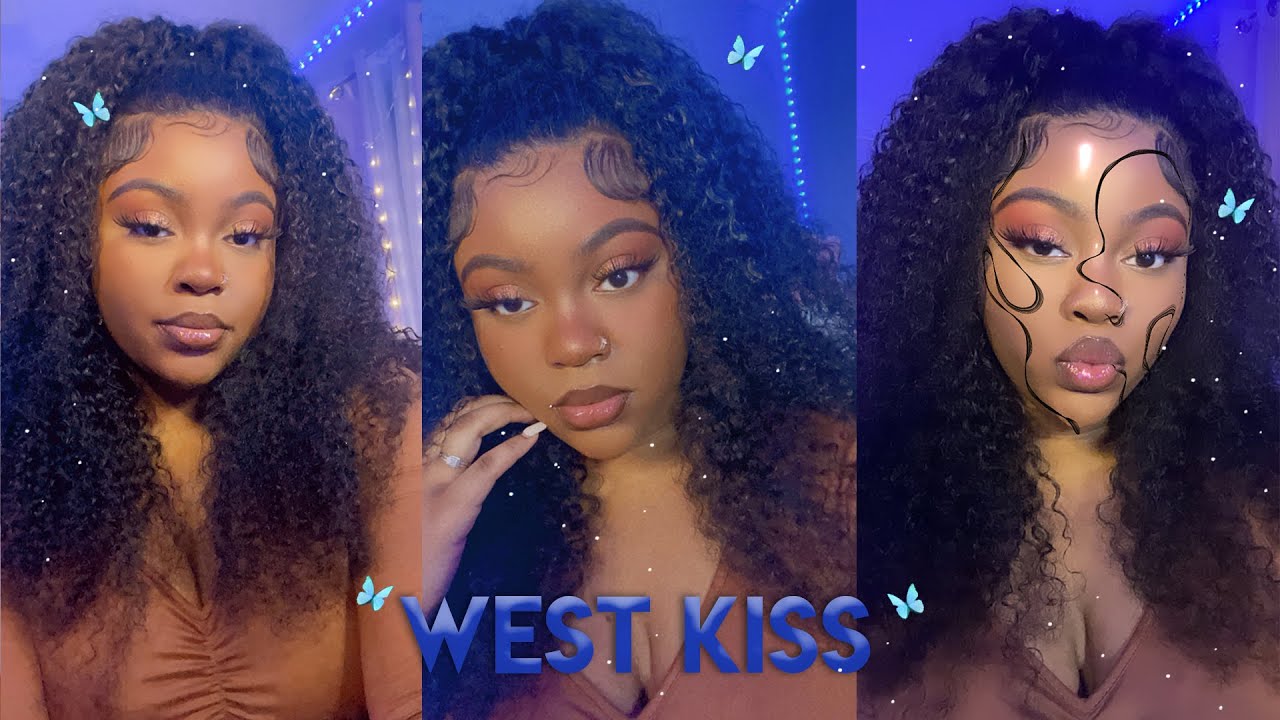 This is how I do my Half Up Half Down Curly Wigs | ft West Kiss Hair ✨