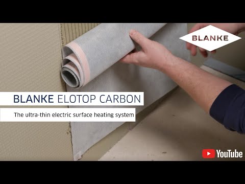 ultra-thin electric surface heating system BLANKE ELOTOP CARBON for bathroom or shower area