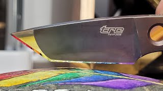 TRC Mini Tanto Elmax Apocalyptic Finish - Anders Schleifen