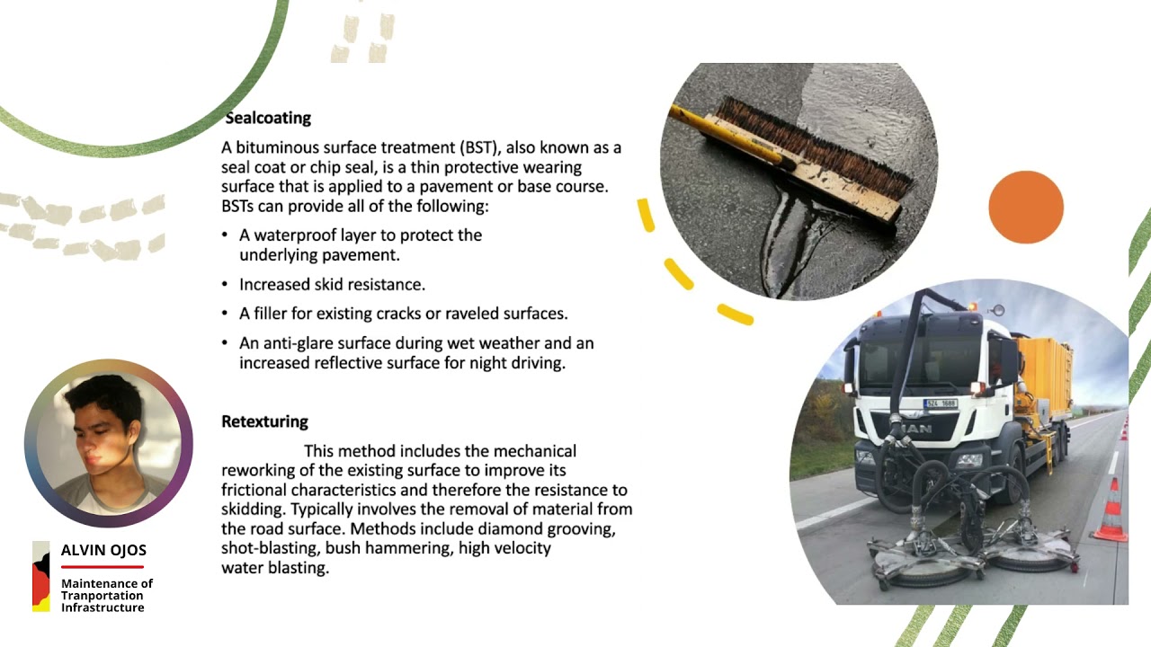 #2 MAINTENANCE OF TRANSPORTATION INFRASTRUCTURE Part I By Alvin Ojos