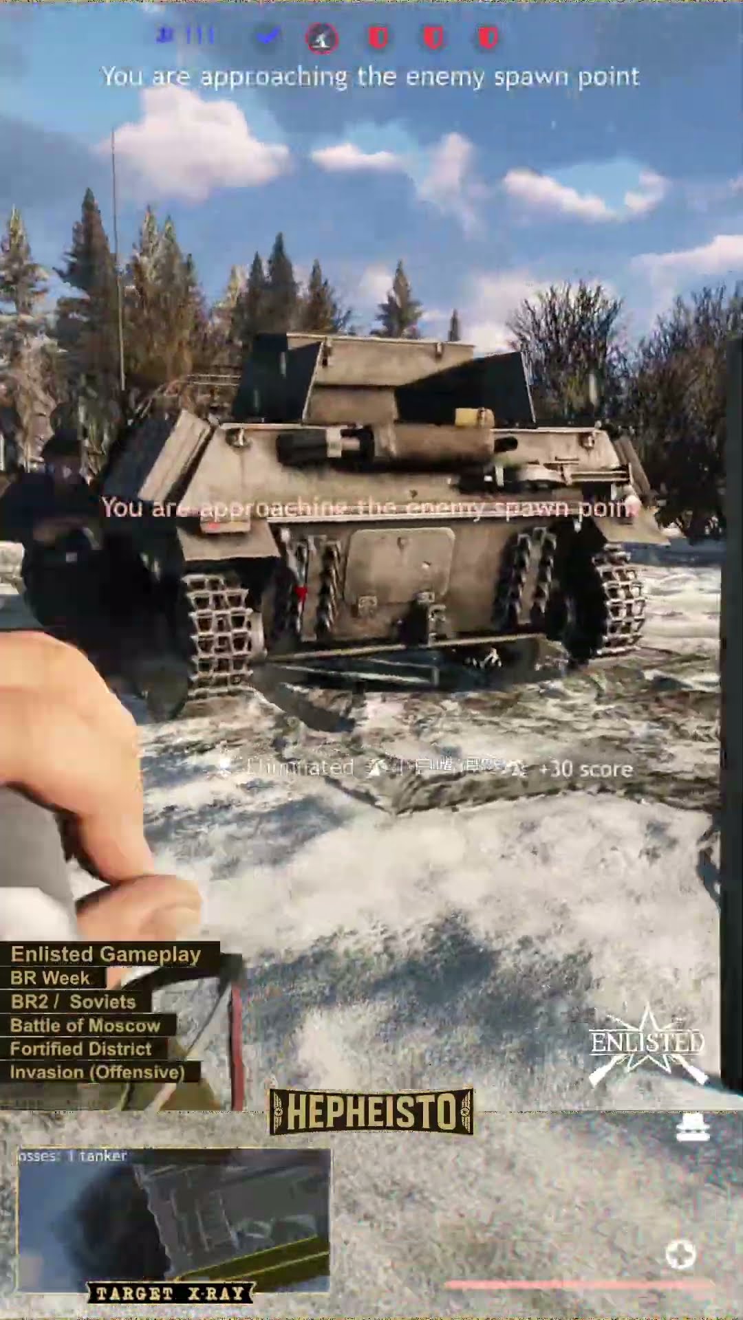Saboteur eliminates Tank 15cm SIG 33 B Sfl with TNT Charge