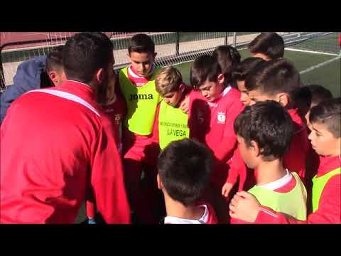 Varios Minutos de la previa y partido del Alevín A hoy.