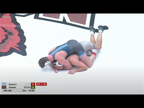 184lbs Aaron Ayzerov (Columbia) vs James Araneo (Brown)