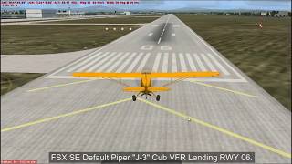 FSX:SE Default Piper "J-3" Cub VFR Landing RWY 06