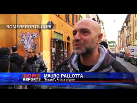 Autor del mural del Papa: Es el único superhéroe que ayuda al pueblo