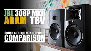 Video thumbnail for Adam Audio T8V  vs  JBL 308P MKII  ||  Sound & Frequency Response Comparison by DSAUDIO.review