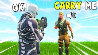SKULL TROOPER CARRIES NOOBS ON FORTNITE!