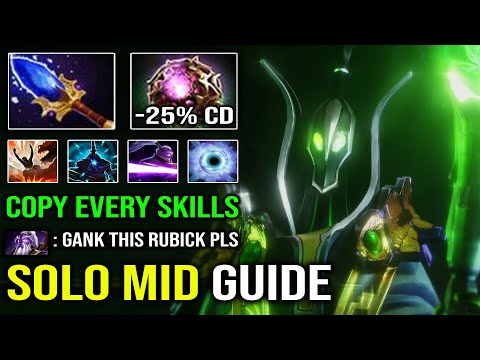 HOW TO SOLO MID RUBICK IN 7.31 Ultra Fast Hand Copy Everything with Full Aghanim Effect Dota 2