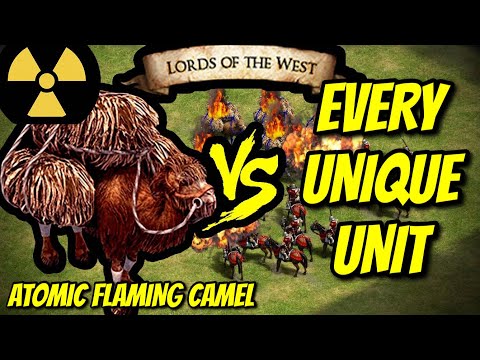 10x BLAST RADIUS FLAMING CAMEL vs EVERY UNIQUE UNIT | AoE II: Definitive Edition