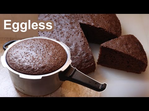 Chocolate Sponge Cake in Pressure Cooker | Basic Sponge Cake Recipe | Chocolate Cake Without Oven