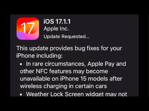Apple Released iOS 17.1.1 and iPadOS 17.1.1