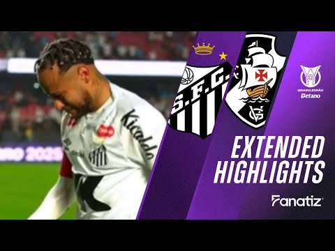 Santos vs Vasco da Gama 0-6 | Game Highlights | #Brasileirao2025