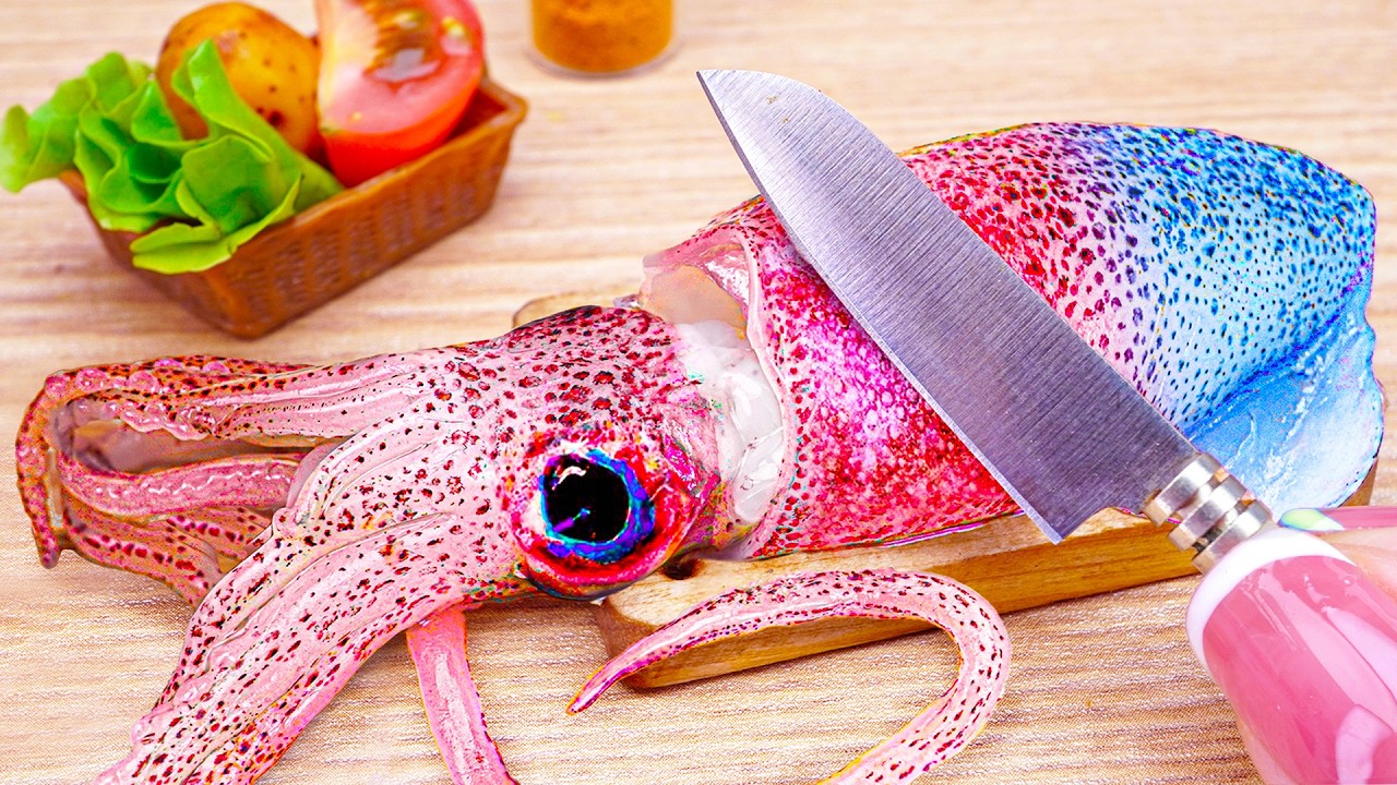 SO SPICY! Masala Squid Stir-fry Recipe 🦑🌶️🔥 | ASMR Cooking Mini Food