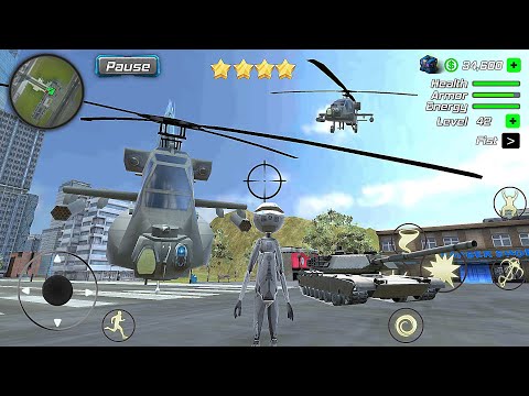 Amazing Crime Strange Stickman Rope Vice Vegas #101 Police Helicopter Tank Madness