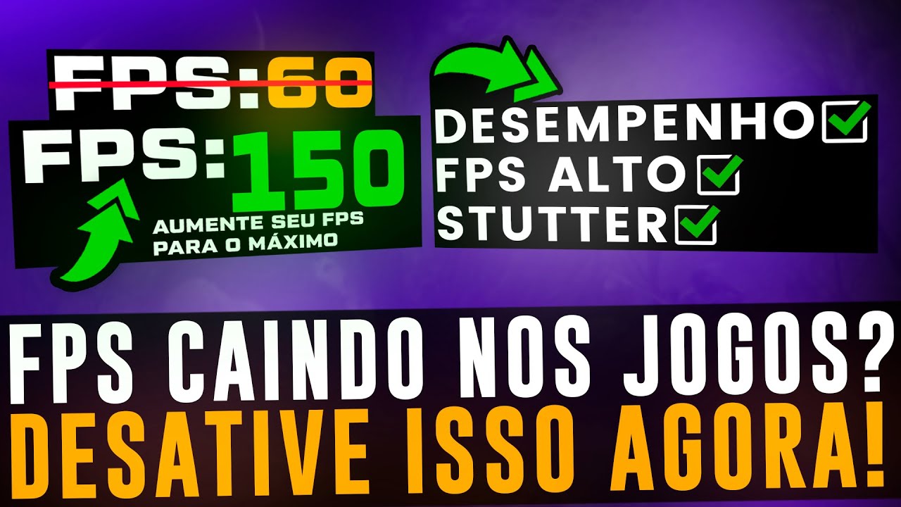 FPS CAINDO MUITO NOS JOGOS ? FAÇA ESSA OTIMIZAÇÃO E AUMENTE SEU FPS NOS JOGOS ! OTIMIZAÇÃO PC 2022
