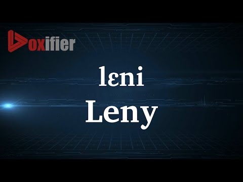 How to Pronunce Leny in French - Voxifier.com