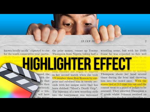 How to create a REALISTIC HIGHLIGHTER EFFECT in Final Cut Pro | NO PLUG INS
