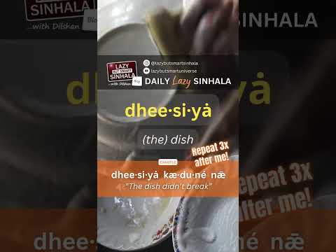 Dish in Sinhala | Learn Sinhala. What is this word in your language? Tell me in the comments below