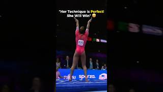 Simone Still Won Even With The Fall😭 #gymnastics #vault #simonebiles #sports