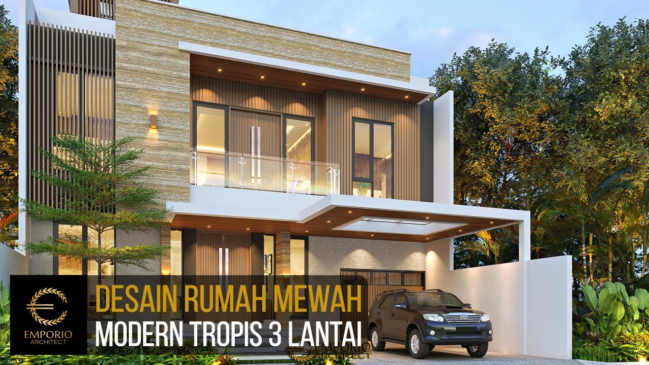 Video 3D Desain Rumah Modern 3 Lantai Bapak Fahmi - Tangerang, Banten